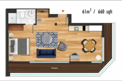 Flat N-17 - London Stunning Studio Apartment with Balcony - image 6